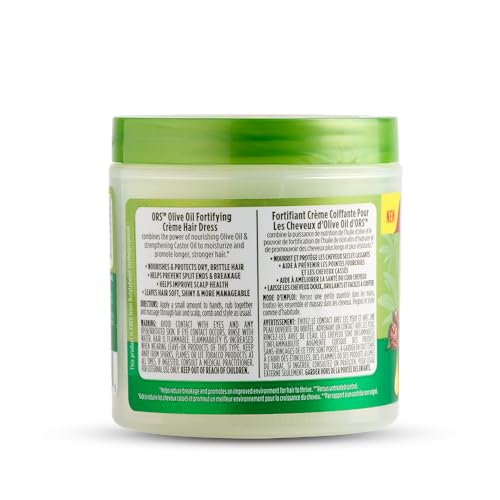 ORS Olive Oil Fortifying Cream with Castor Oil – Strengthening Hair Dress, 6 oz (Pack of 3)