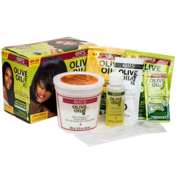 ORS Olive Oil Built-In Protection No-Lye Hair Relaxer - Extra Strength Kit (Full Application)