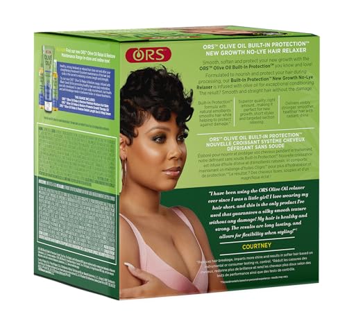ORS Olive Oil Built-In Protection New Growth No-Lye Relaxer, Normal Strength (Pack of 4)