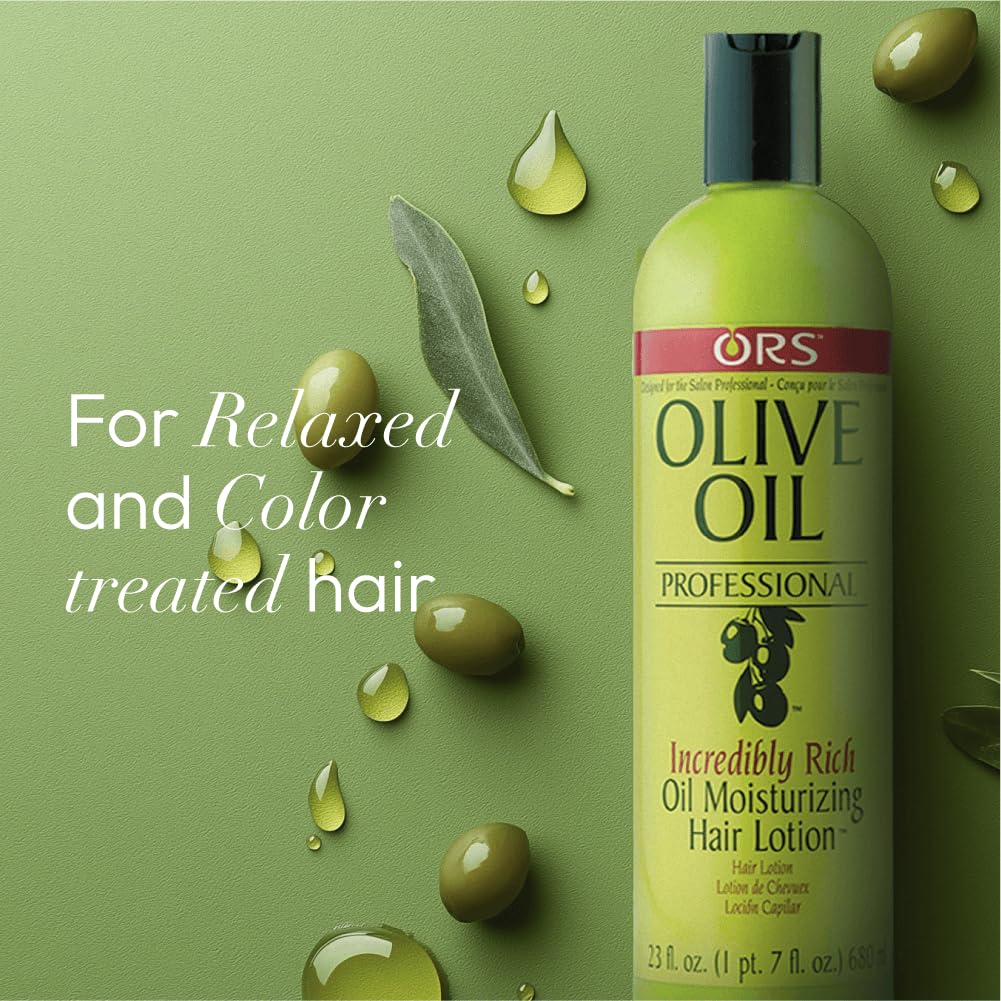 ORS Olive Oil Professional Rich Oil Moisturizing Hair Lotion – 23 oz, Pack of 2