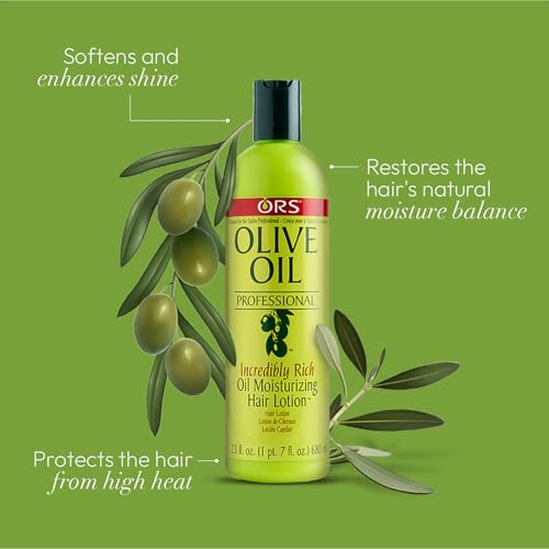 ORS Olive Oil Professional Rich Oil Moisturizing Hair Lotion – 23 oz, Pack of 2