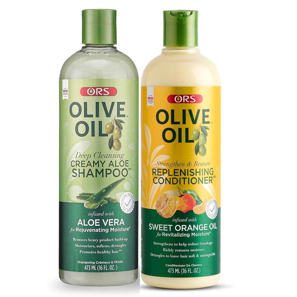 ORS Olive Oil Creamy Aloe Shampoo & Replenishing Conditioner – 2-Piece Set