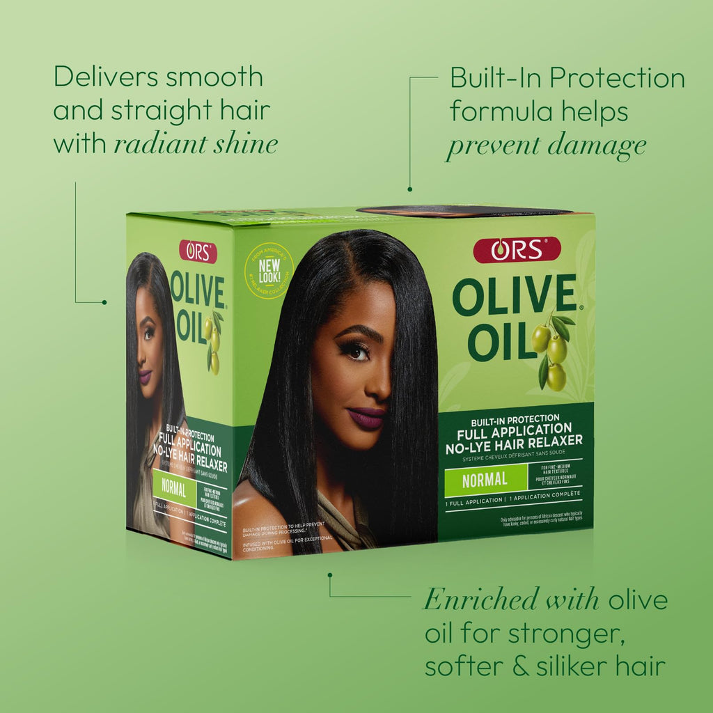 ORS Olive Oil Built-In Protection No-Lye Hair Relaxer — Normal Strength (Pack of 4)