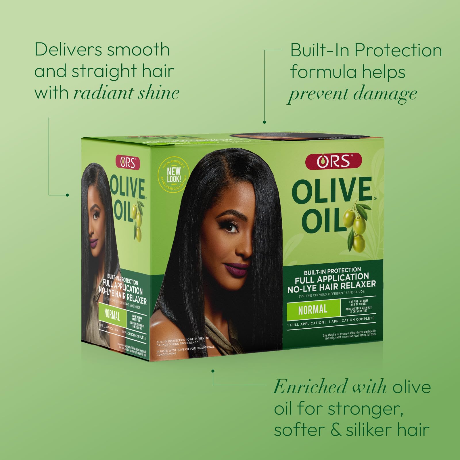 ORS Olive Oil Built-In Protection No-Lye Hair Relaxer — Normal Strength (Pack of 4)