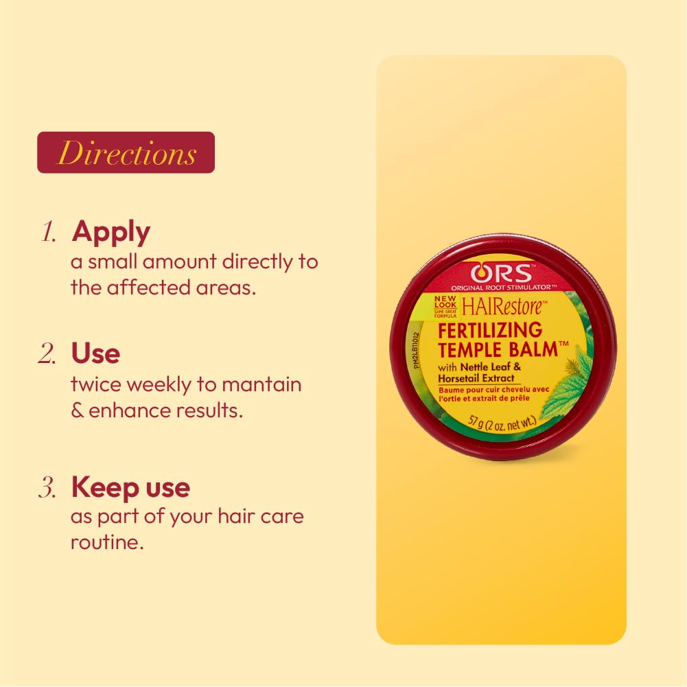 ORS Fertilizing Temple Balm - 2 oz | Hair Support for Temples & Thin Areas