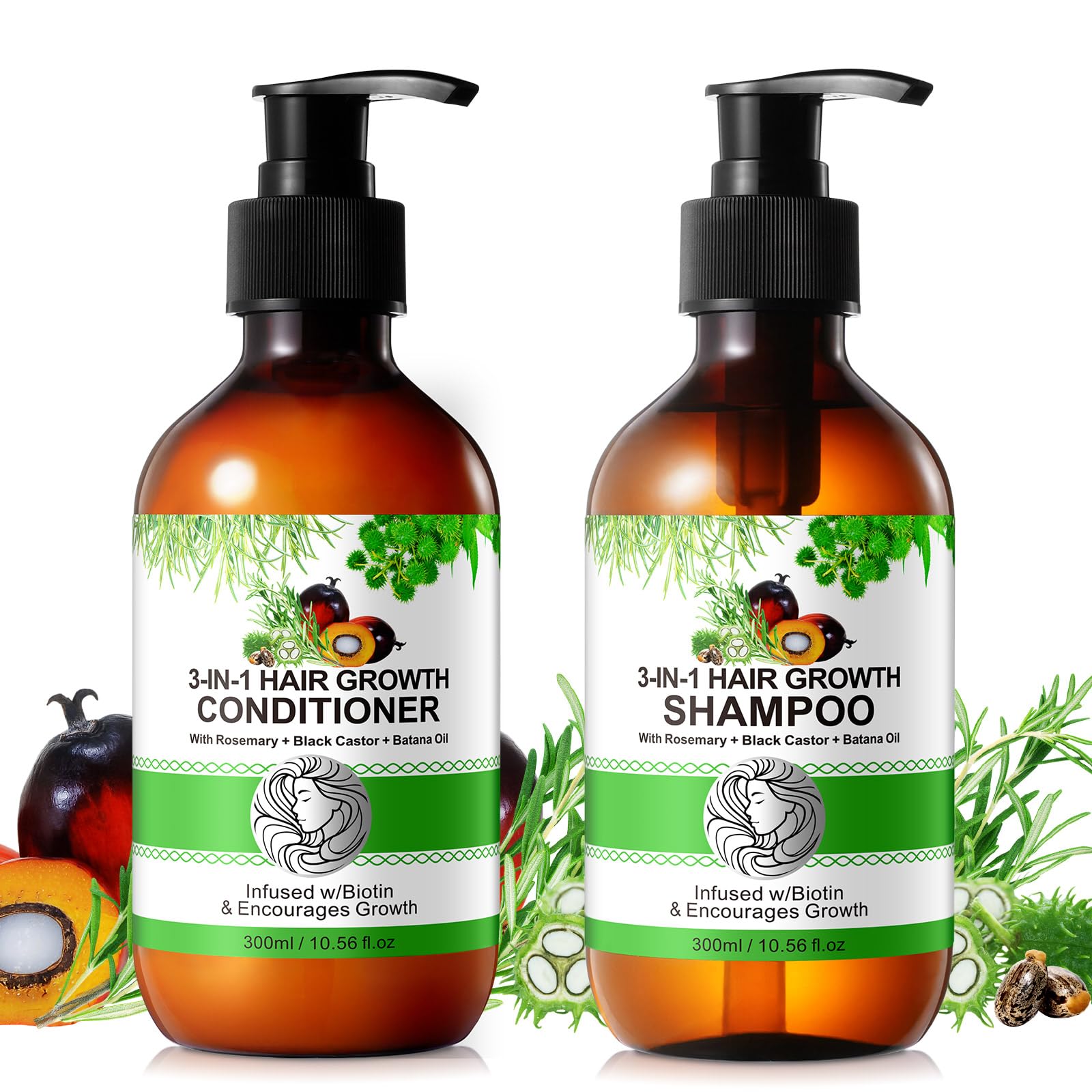 O.SECERT Biotin Shampoo & Conditioner for Hair Loss — Thickening Formula with Rosemary, Black Castor & Batana Oil