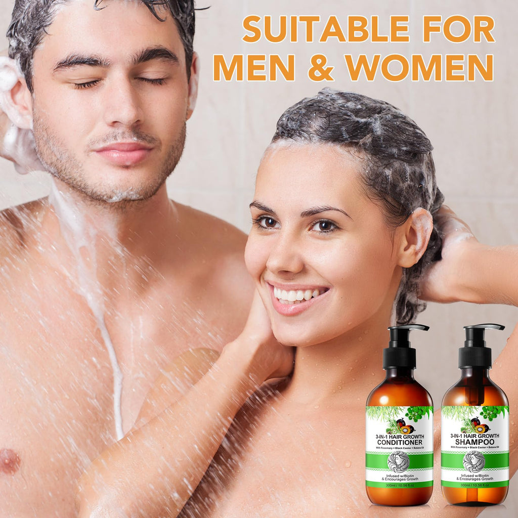 O.SECERT Biotin Shampoo & Conditioner for Hair Loss — Thickening Formula with Rosemary, Black Castor & Batana Oil