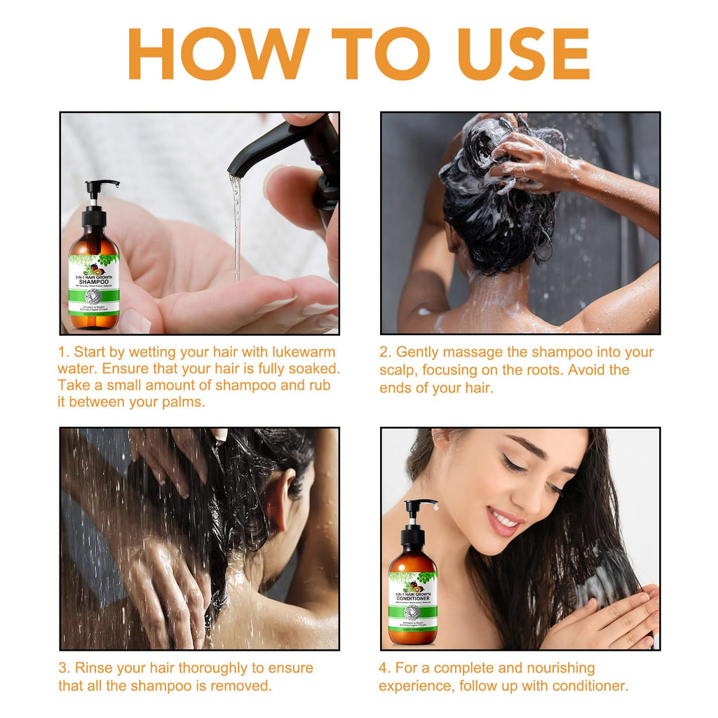 O.SECERT Biotin Shampoo & Conditioner for Hair Loss — Thickening Formula with Rosemary, Black Castor & Batana Oil