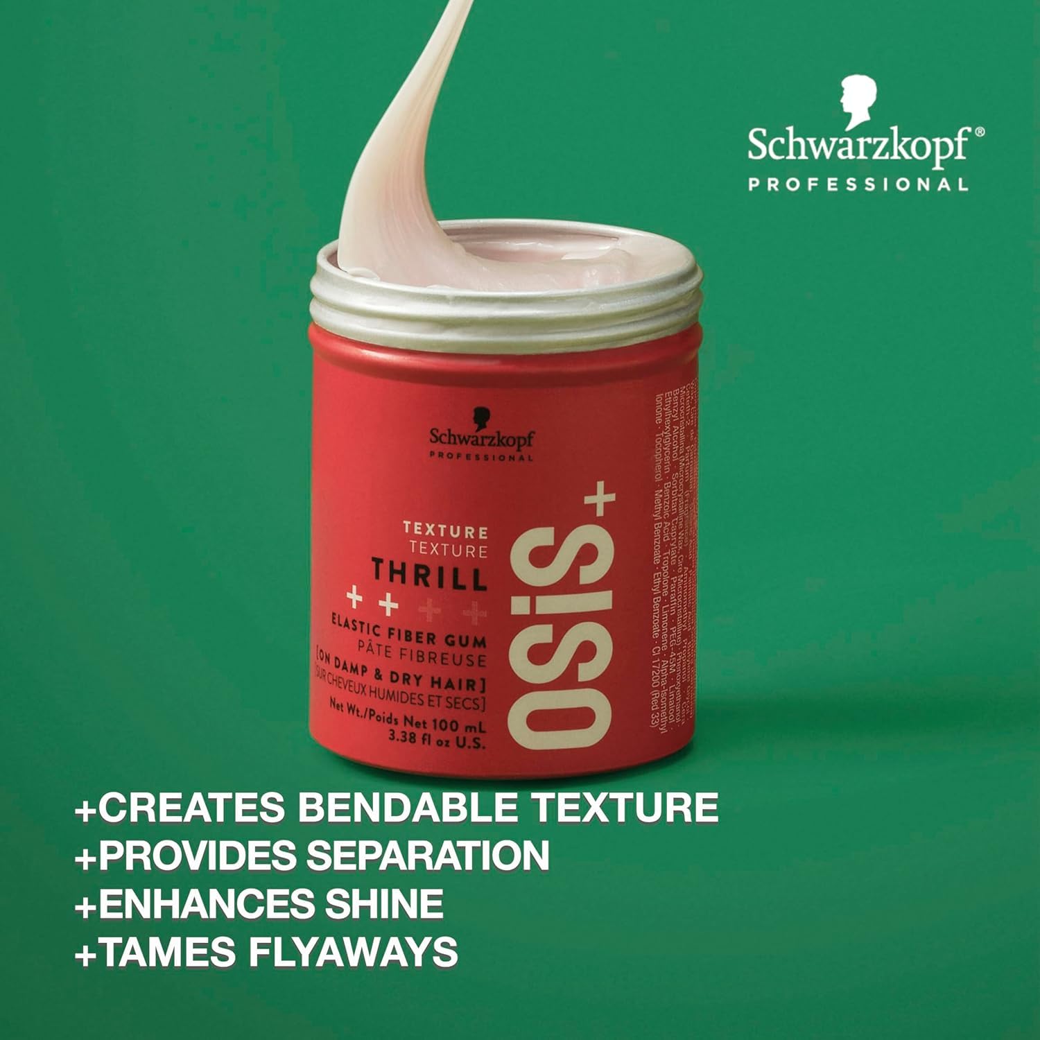 OSiS+ Thrill Fibre Gum – Medium Hold Texturizing Styler (2 Pack) | Shine & Separation