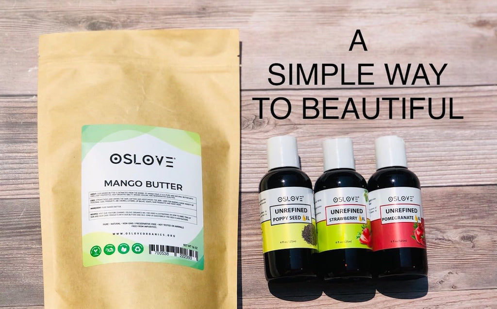 Oslove Organics Mango Butter 1 lb – Pure, Natural, Hand-Packed for DIY Skincare & Hair Care