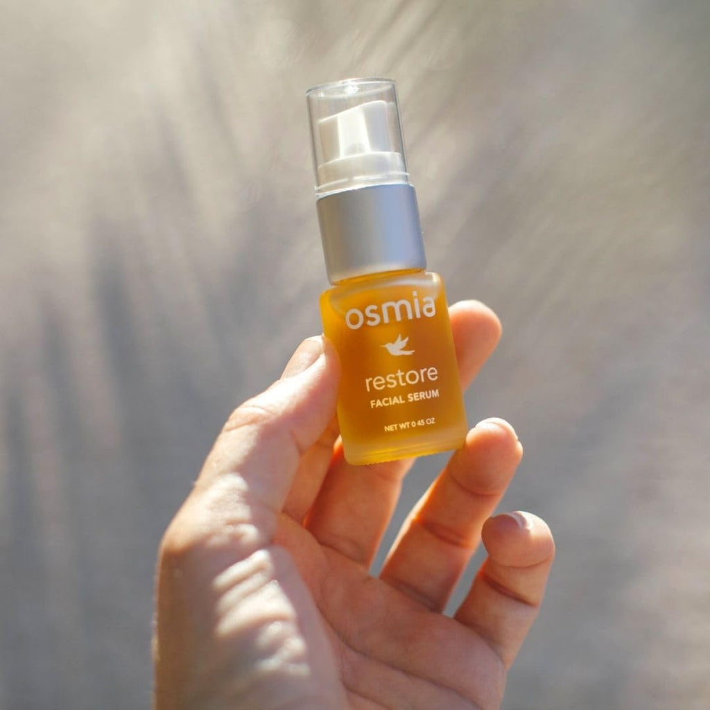 Osmia Skincare Natural Restore Facial Serum – Lavender, Carrot Seed, Jojoba, Borage, & Pomegranate Oils | Clean Beauty for Healthy Skin
