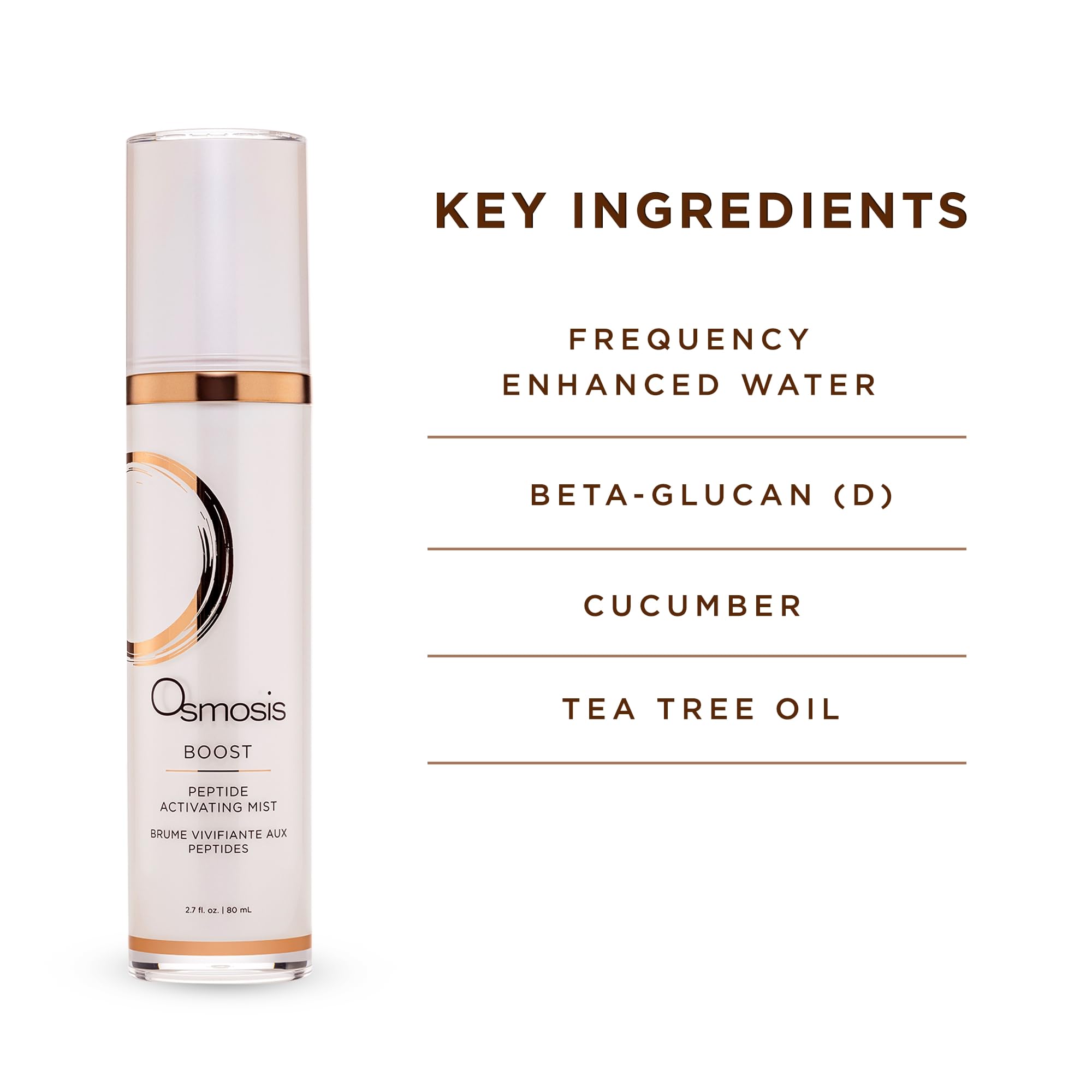 OSMOSIS BOOST Peptide Hydrating Facial Mist with Hyaluronic Acid – Aging, Pigmented, Sensitive & Dry Skin | 2.7 fl oz