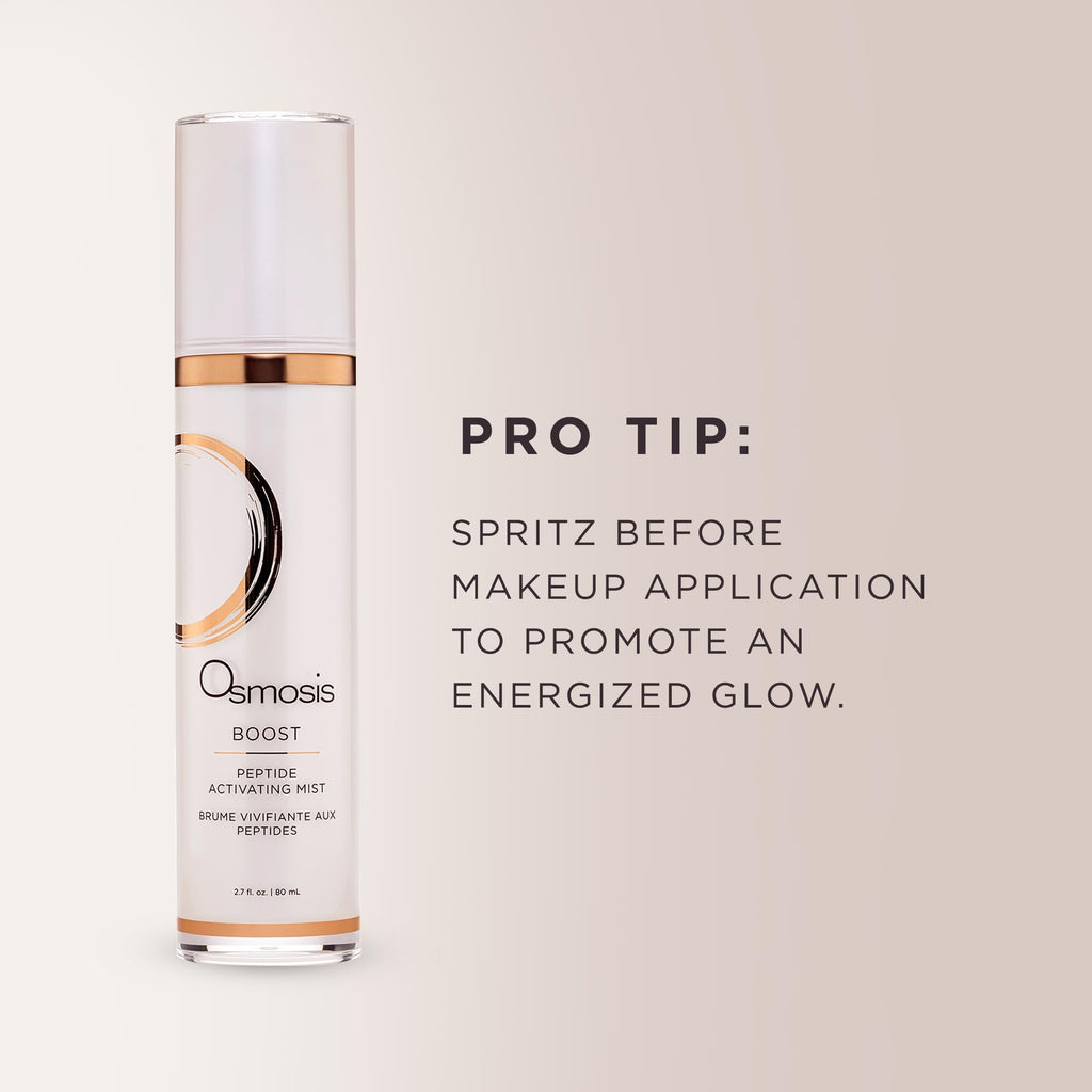 OSMOSIS BOOST Peptide Hydrating Facial Mist with Hyaluronic Acid – Aging, Pigmented, Sensitive & Dry Skin | 2.7 fl oz