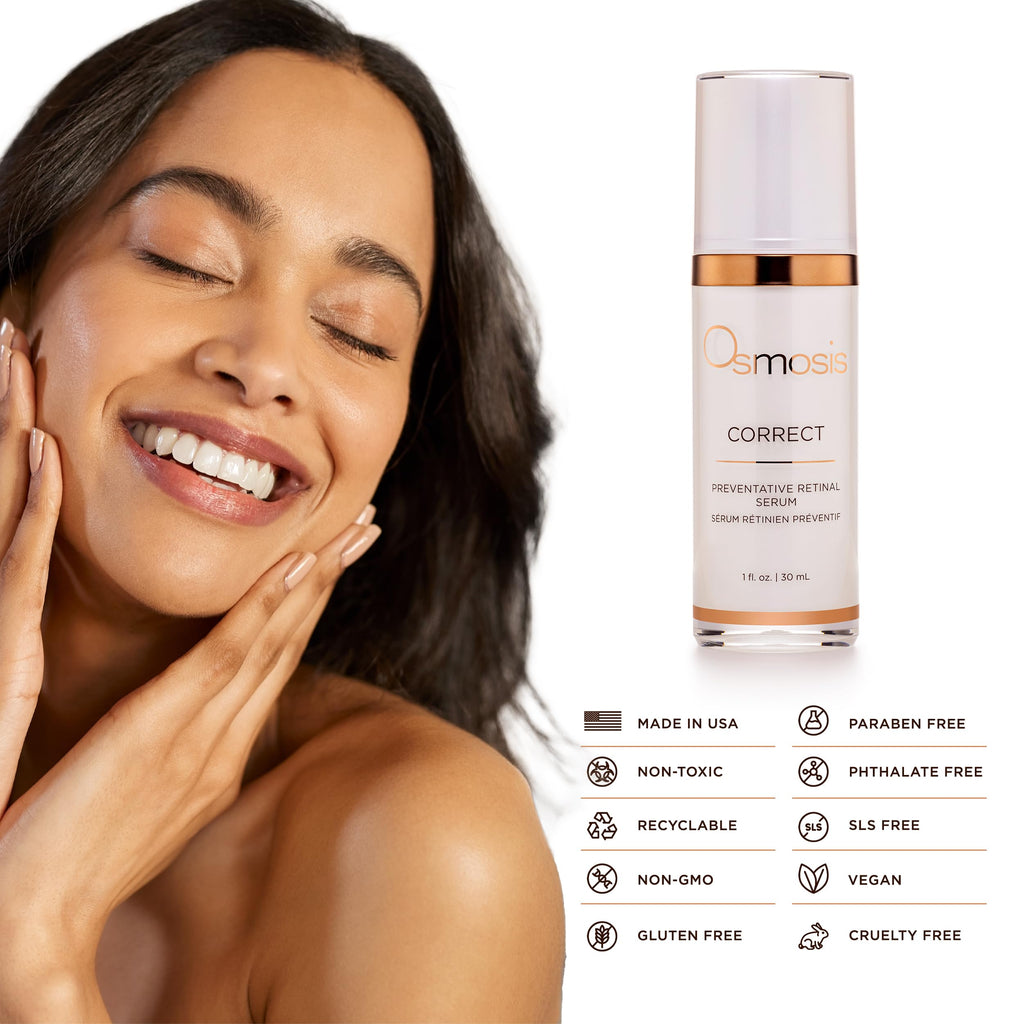 OSMOSIS CORRECT Preventative Retinal Facial Serum | Collagen Booster for Youthful, Radiant Skin • 1 Fl Oz