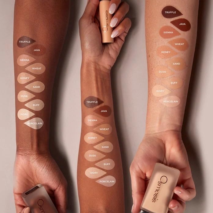 Osmosis Flawless Concealer – Lightweight, Medium to Full Coverage, Natural Matte Finish | Java 0.47 oz