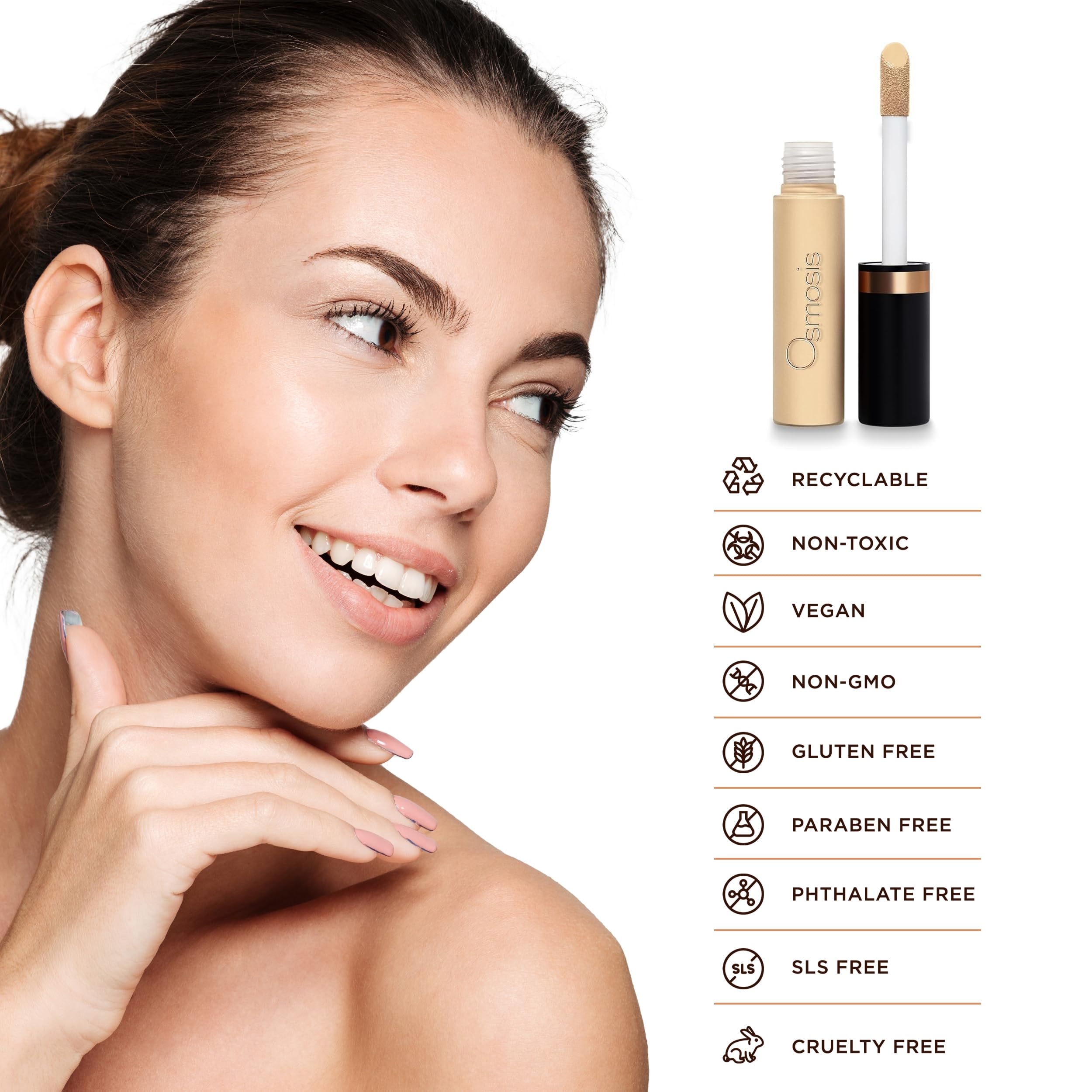 Osmosis Flawless Concealer – Lightweight, Medium to Full Coverage, Natural Matte Finish | Java 0.47 oz