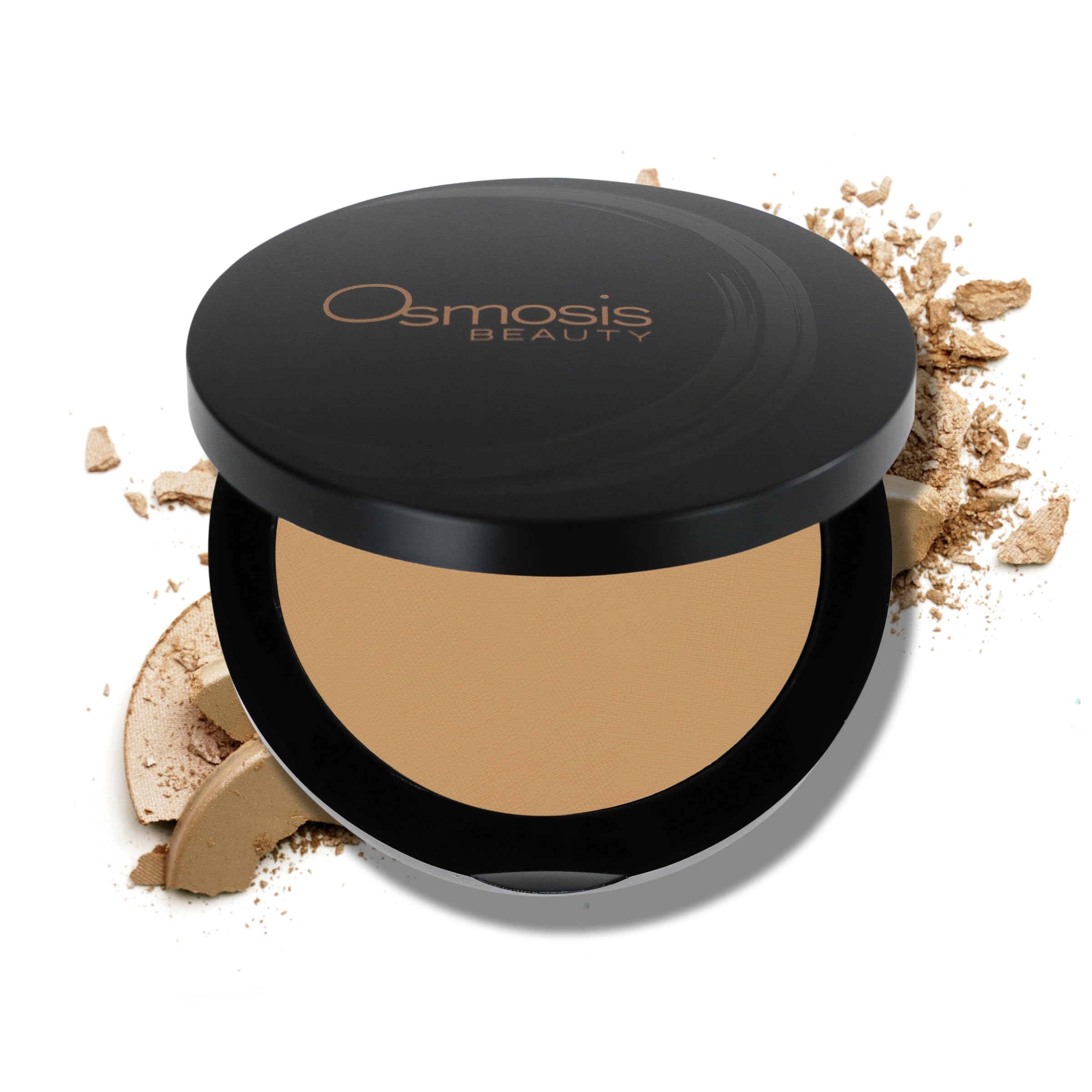 Osmosis Mineral Pressed Base Foundation - Dark Golden | Buildable Coverage, Semi-Matte Finish