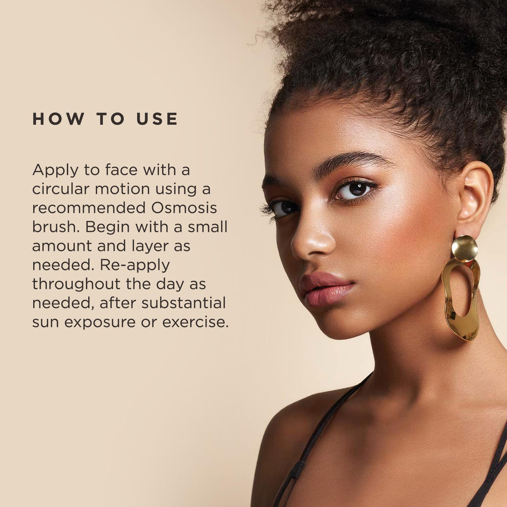 Osmosis Mineral Pressed Base Foundation - Dark Golden | Buildable Coverage, Semi-Matte Finish