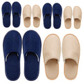 OSTADARRA 6 Pairs Spa Slippers – Non-Slip, Washable Guest Slippers for Hotel, Home & Travel (Women M, Men XL)