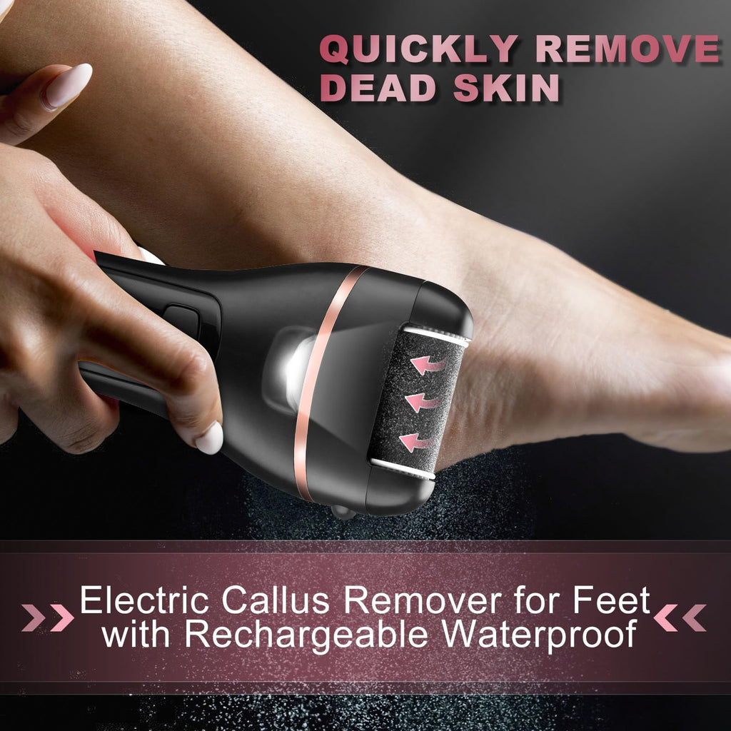 OTAZWA Electric Foot Callus Remover | 21-in-1 Pedicure Kit, 2 Speeds, USB Rechargeable, Waterproof