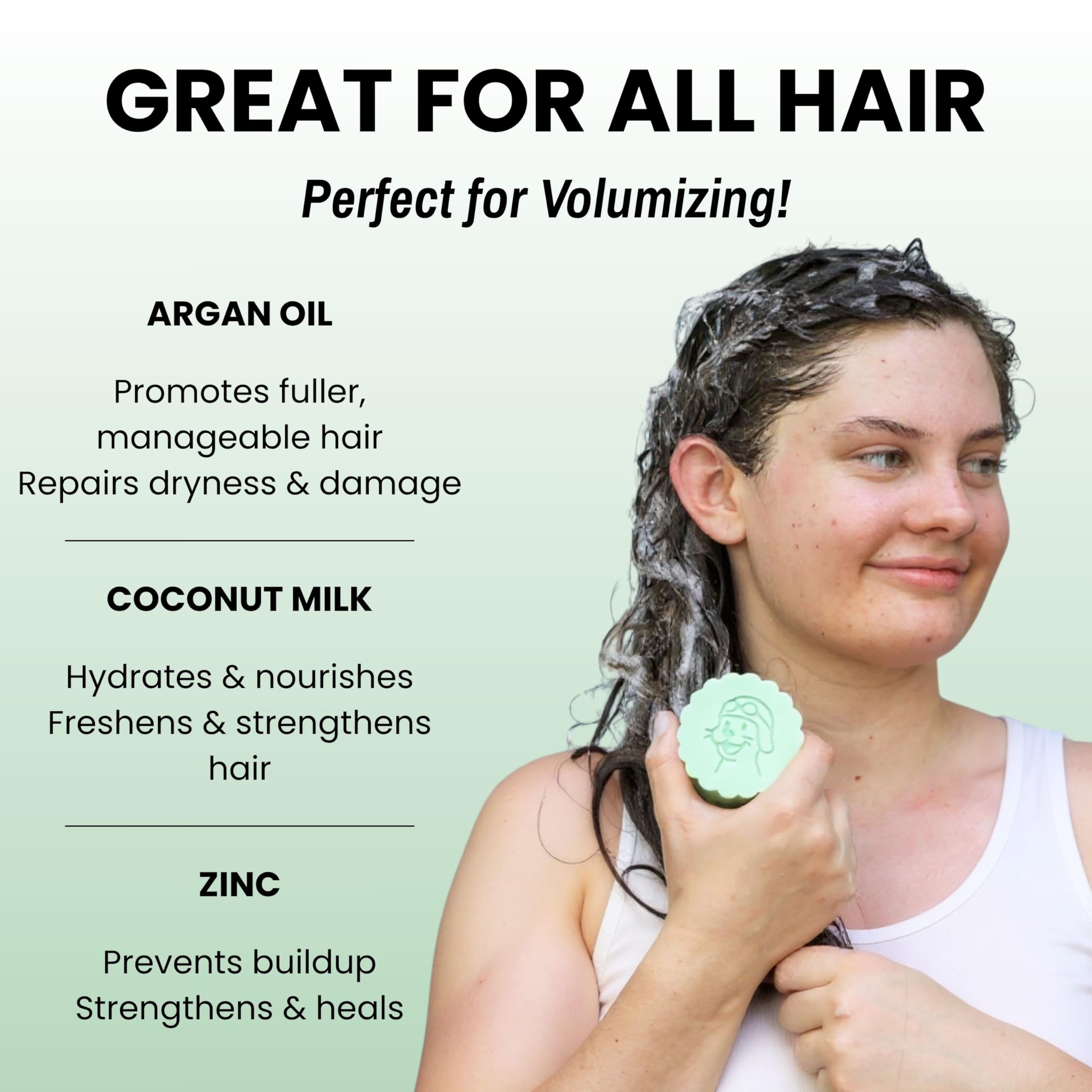 Otter Co Tea Tree & Rosemary Volumizing Conditioner Bar - Vegan, Sulfate Free, Non-Toxic, Made in USA