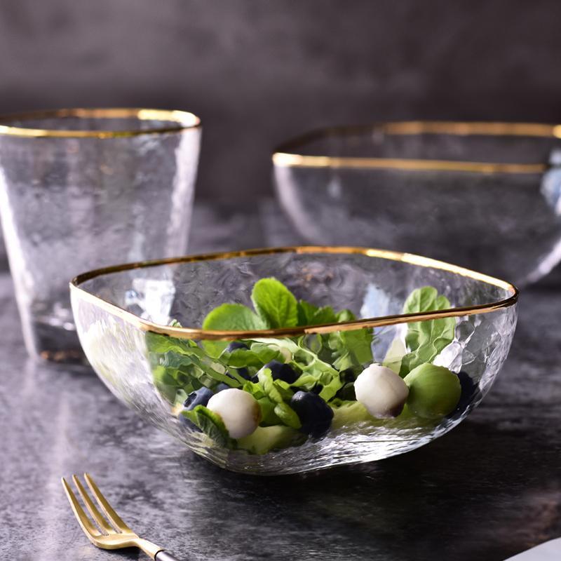 OU14 A Set Of Three Salad Bowls, Glassware