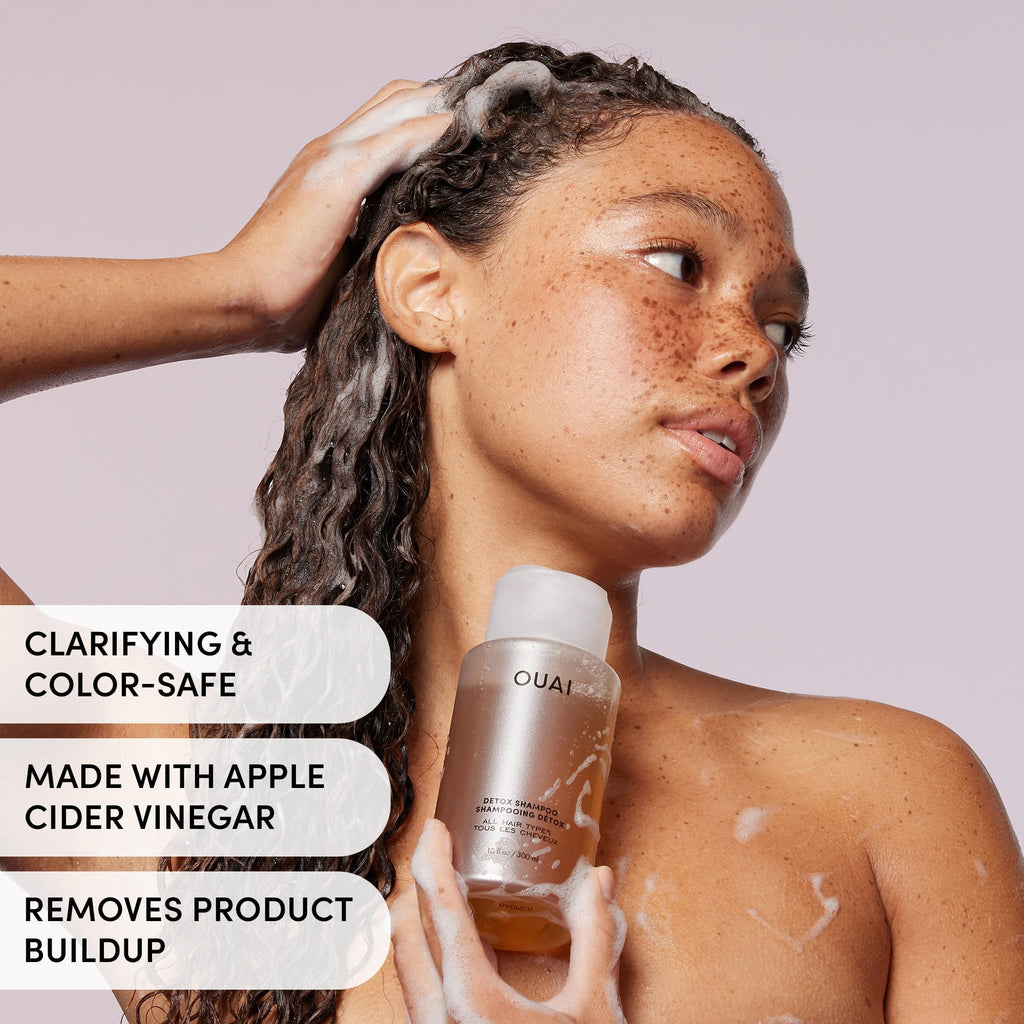 OUAI Detox Shampoo & Fine Hair Conditioner Bundle – Clarifying, Volume-Boosting Duo for Fine Hair