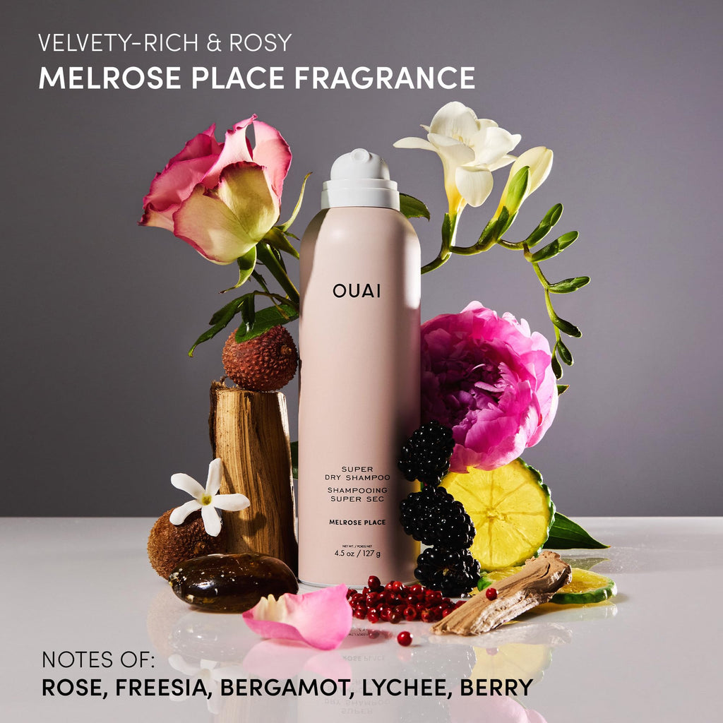 OUAI Super Dry Shampoo – Volumizing, Oil & Sweat Absorption with Seamless Blend & Melrose Place Scent (4.5 oz)