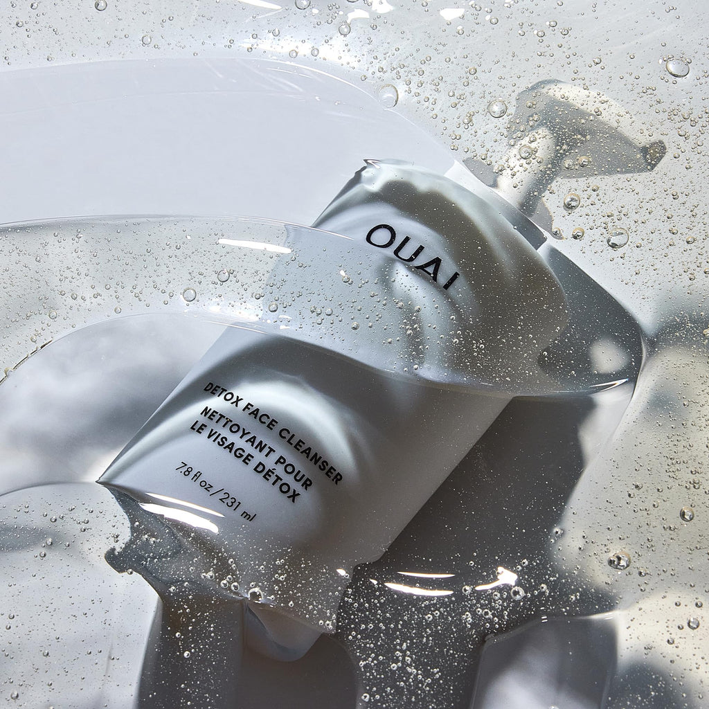 OUAI Detox Facial Cleanser - Deep Cleansing Face Wash with Glycolic Acid, Niacinamide & PHA