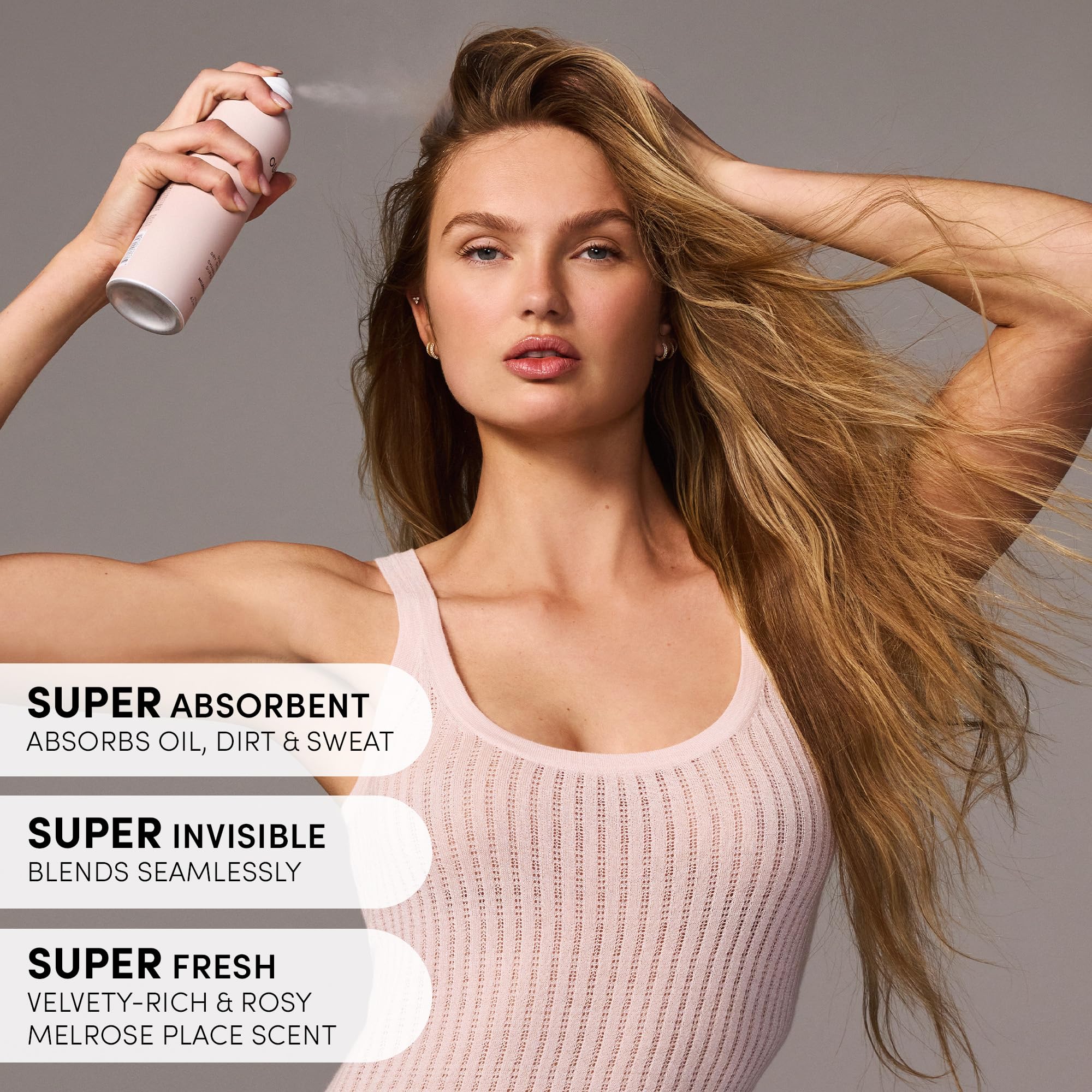 OUAI Super Dry Shampoo – Volumizing, Oil & Sweat Absorption with Seamless Blend & Melrose Place Scent (4.5 oz)