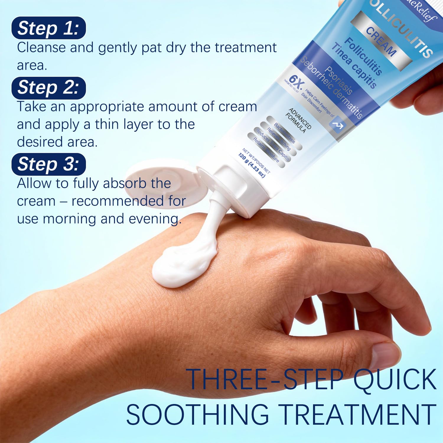 OUHENGTEK Folliculitis Cream | Soothes Bumps on Scalp, Face & Body – 120g (01)