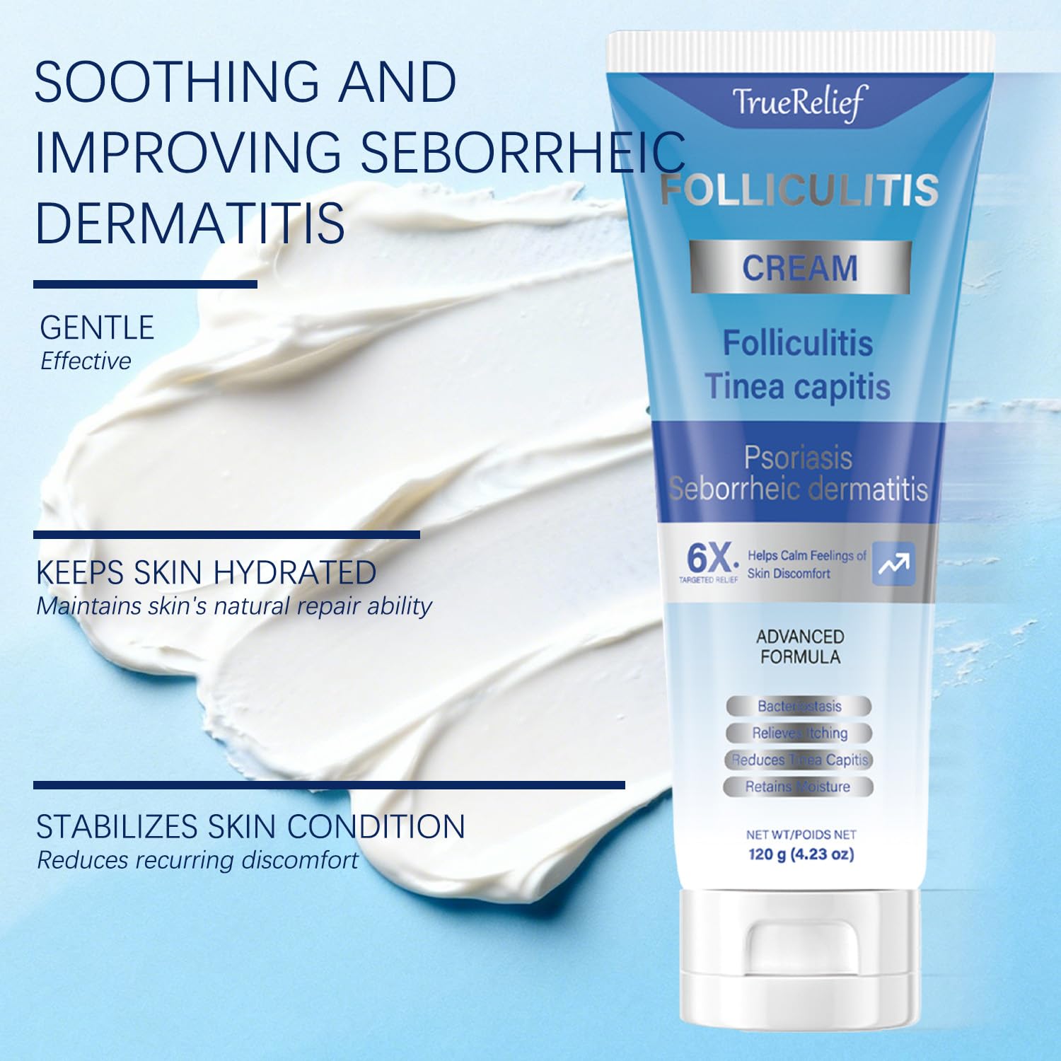OUHENGTEK Folliculitis Cream | Soothes Bumps on Scalp, Face & Body – 120g (01)
