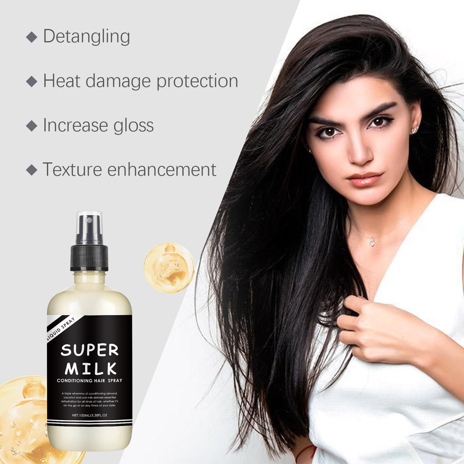 OUKPANE 2-Pack Super Milk Conditioning Hair Primer & Detangler – All Hair Types