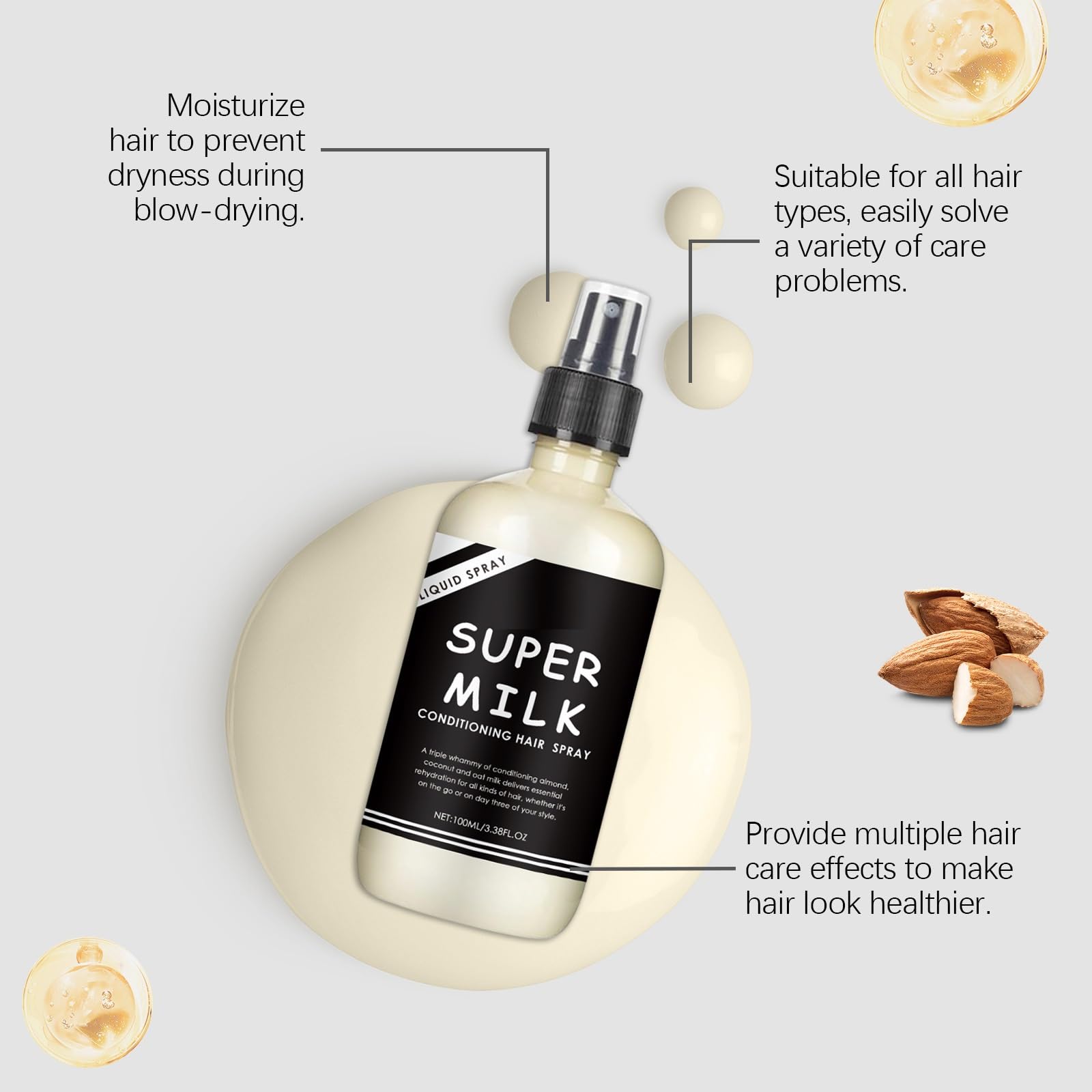 OUKPANE 2-Pack Super Milk Conditioning Hair Primer & Detangler – All Hair Types