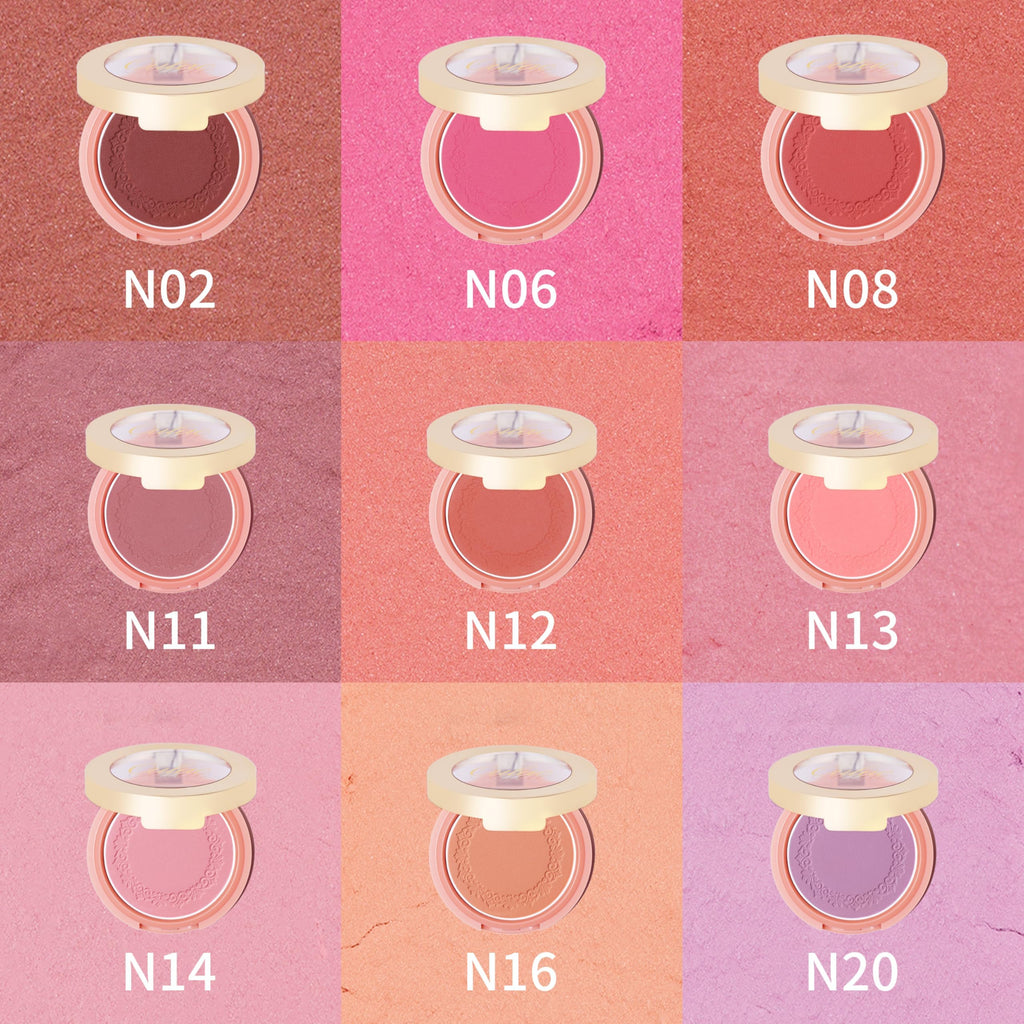OULAC Blush Powder Mauve | Natural Matte Finish, Buildable Color, Vegan & Cruelty-Free 4.8g