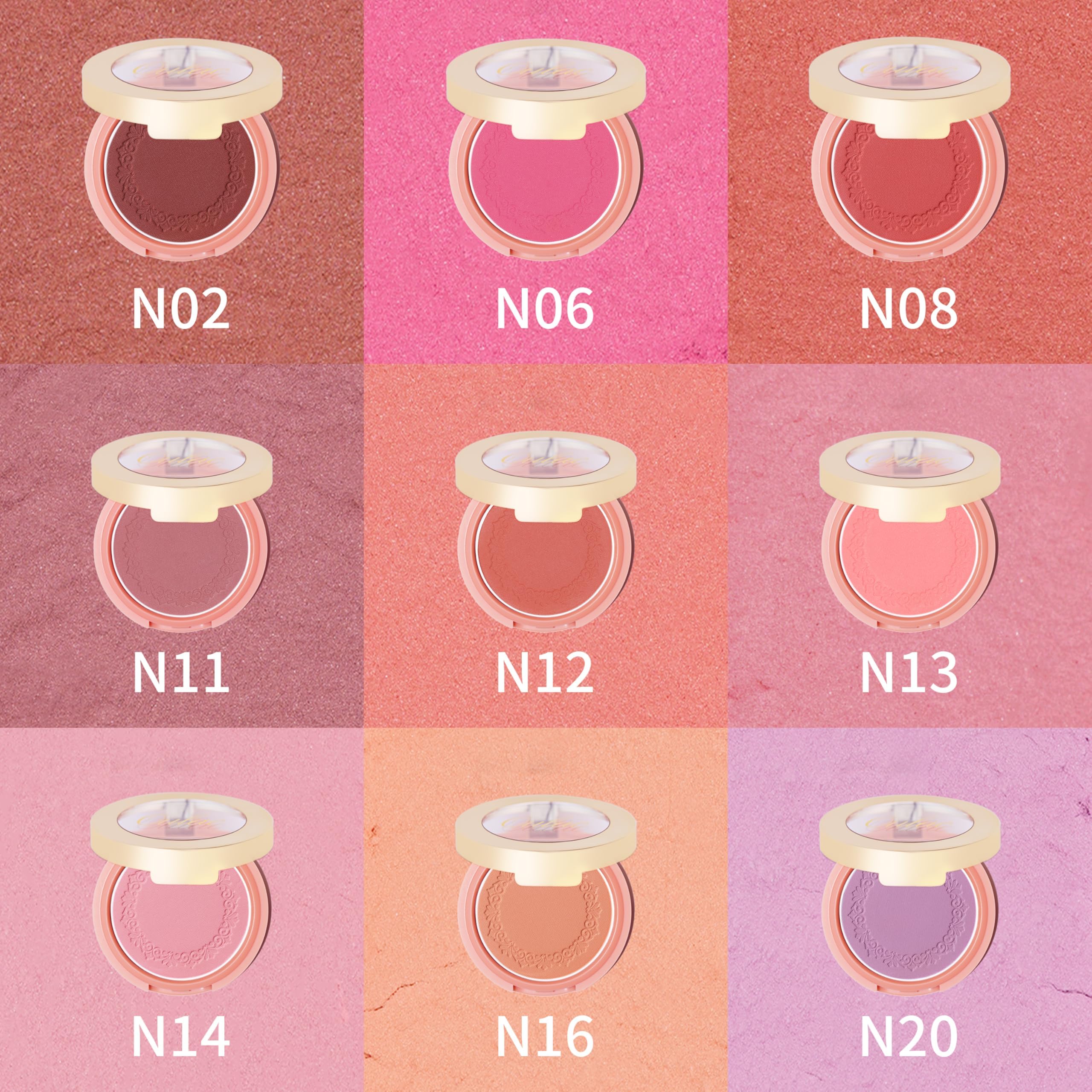 OULAC Blush Powder Mauve | Natural Matte Finish, Buildable Color, Vegan & Cruelty-Free 4.8g