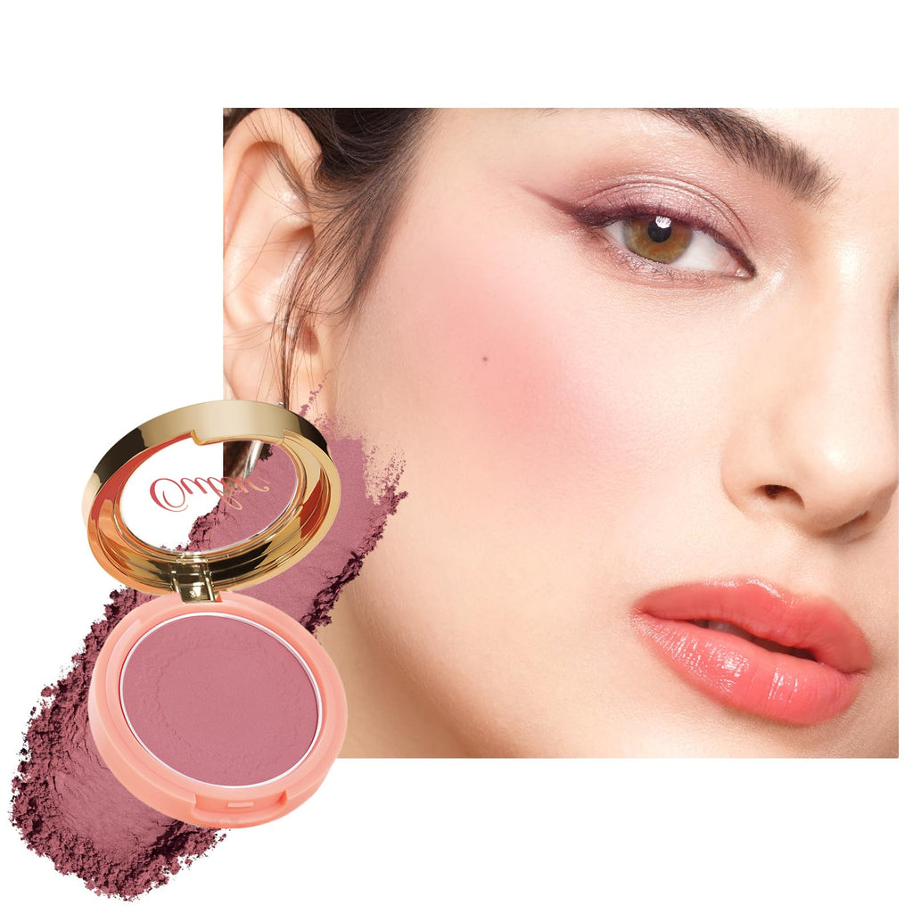 OULAC Blush Powder Mauve | Natural Matte Finish, Buildable Color, Vegan & Cruelty-Free 4.8g