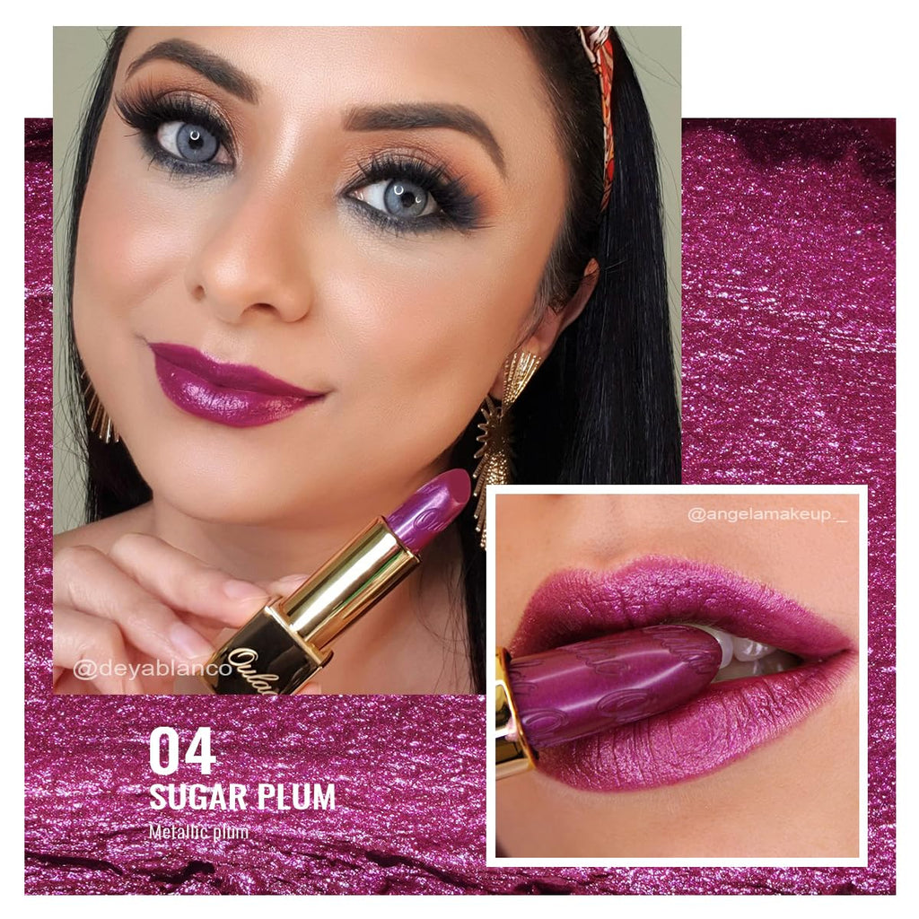 Oulac Red Lipstick & Lipliner Set – High Impact, Moisturizing, Vegan (4.3g x3) LL07+03+04