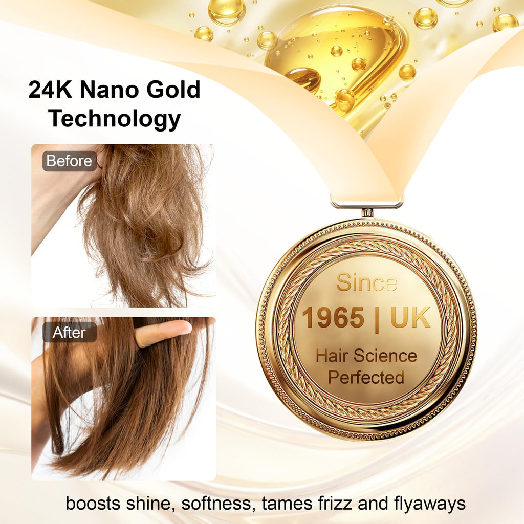 Oumigiz 24K Gold Hair Oil – UK Made, Vegan Heat Protectant & Frizz Control