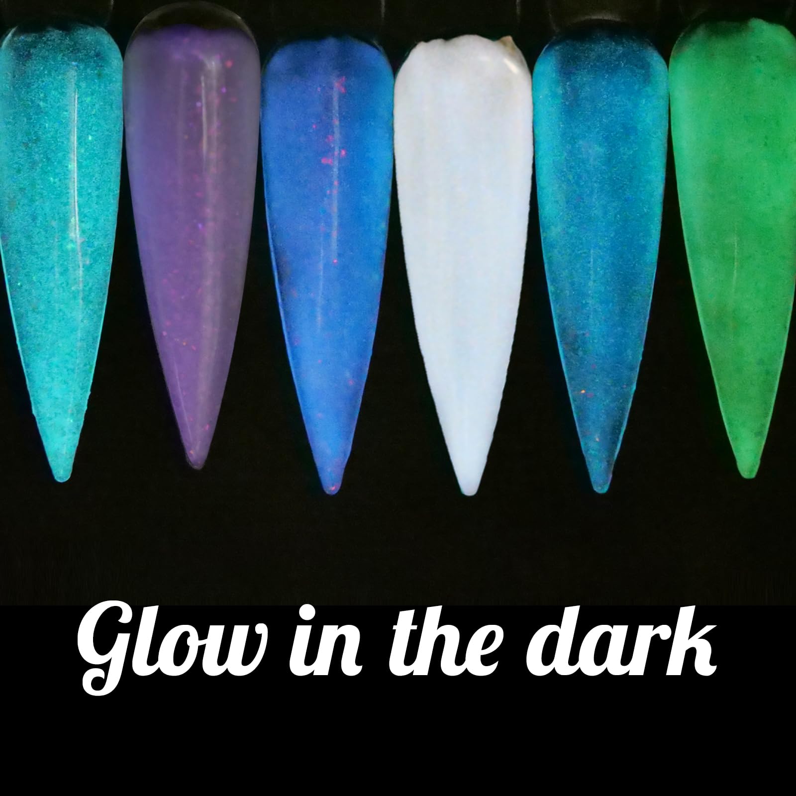 Oumisaya Glow in the Dark Opal Gel Nail Polish Set GP014 | Color-Changing Gel Polish (6 Colors)