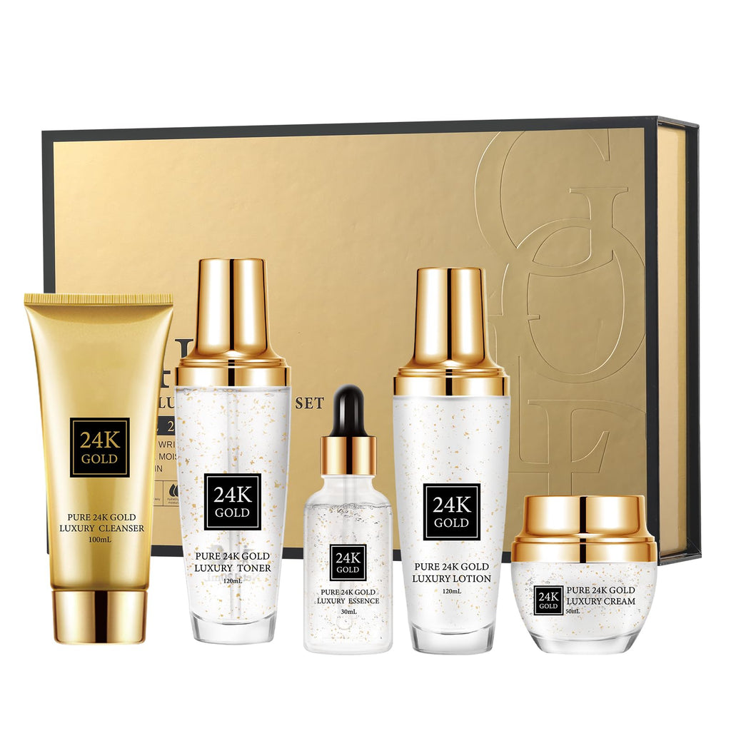 OUPEICHARM 24K Gold Skincare Set — 5-Piece Moisturizing Kit