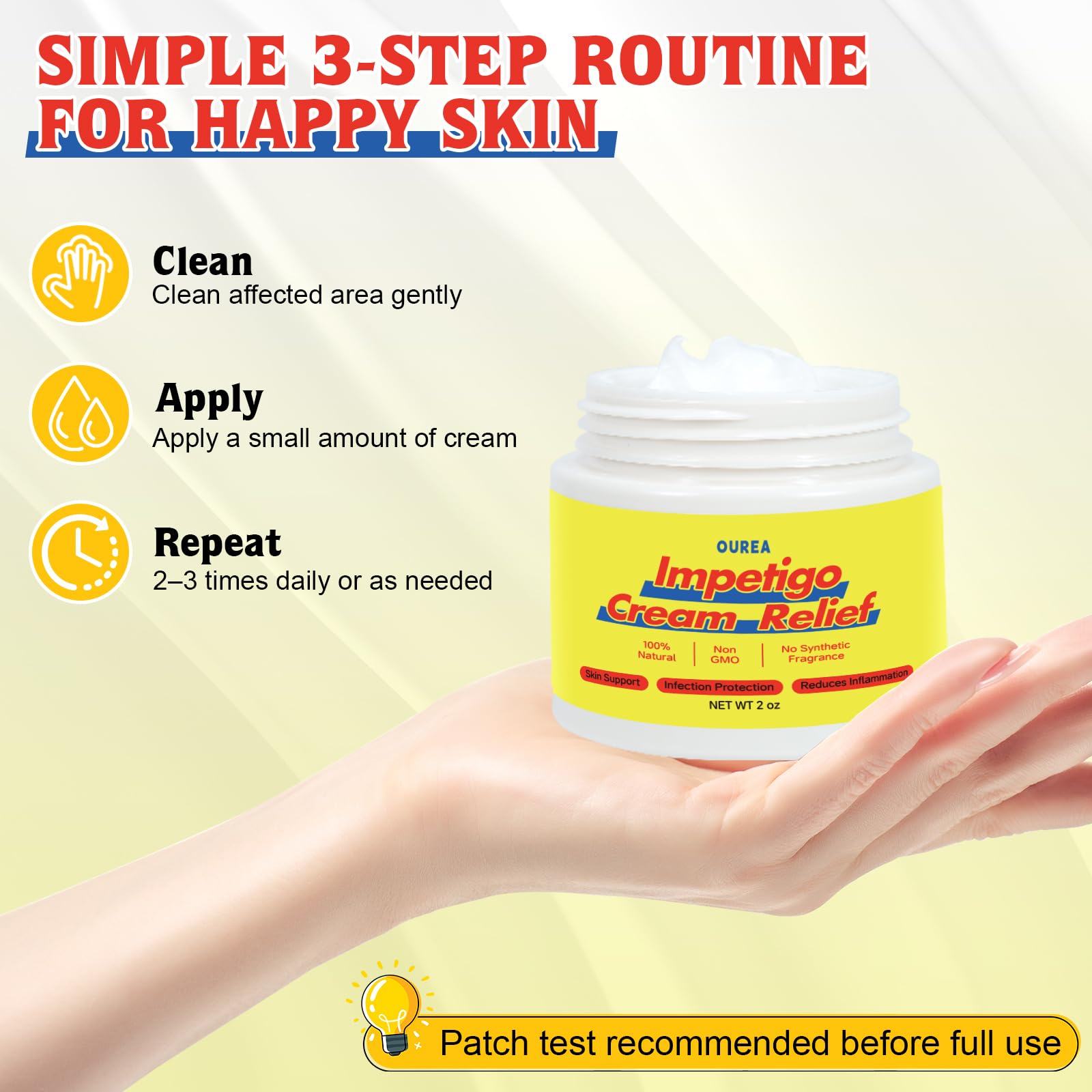 Ourea Impetigo Cream for Kids & Adults – Gentle Natural 2 oz Ointment