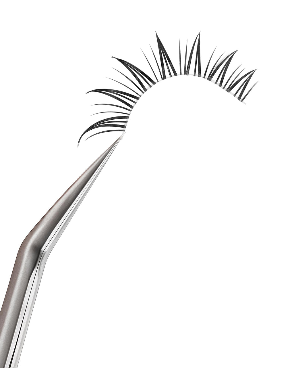 outopen 10 Pairs Fox Eye Manga Lashes – Natural Look, Clear Band, Asian Doll Style