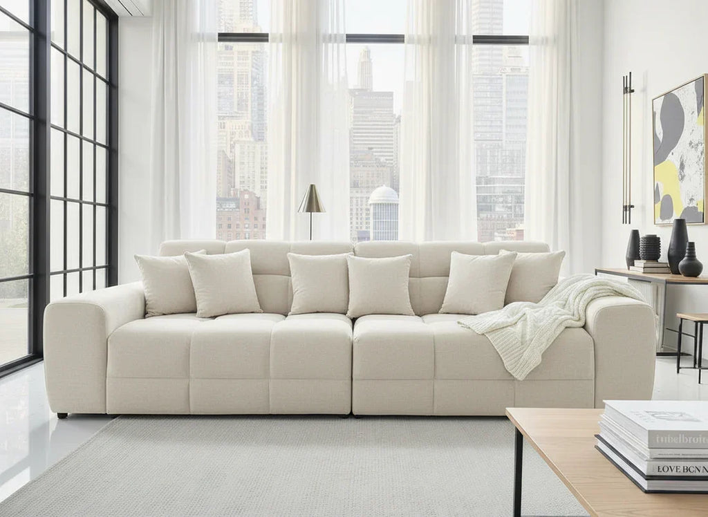 Jacob Ribbed 4-Seater Sofa