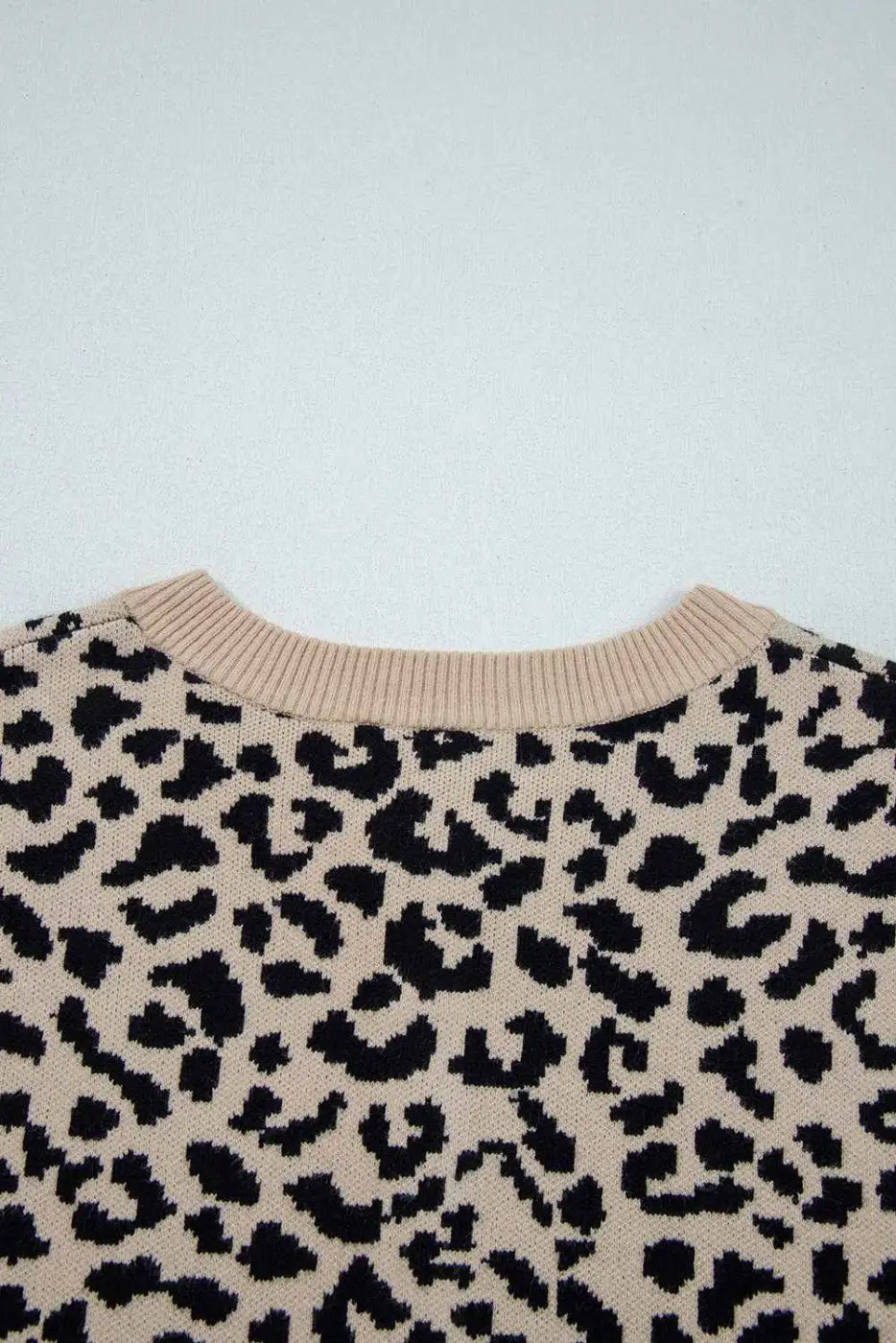 Oversized Chunky Knit Leopard Cardigan Women UK