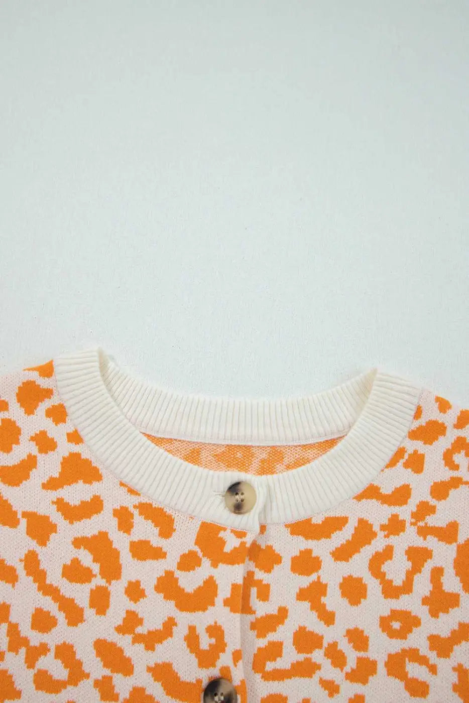 Oversized Chunky Knit Leopard Cardigan Women UK