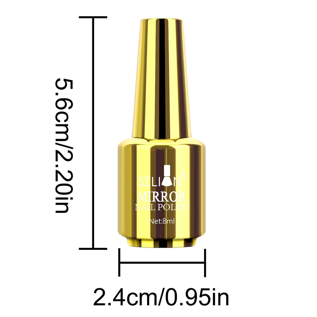 Ownest 12-Color Mirror Nail Polish Set | Long-Lasting Glossy Mirror Finish