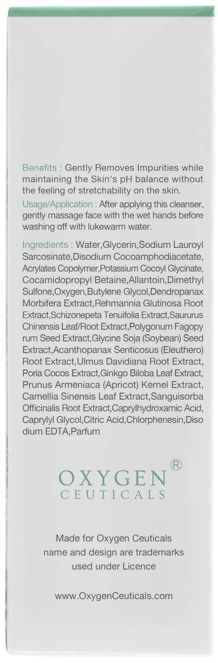 OxygenCeuticals Purifying Foaming Wash – pH 5.0 Gentle Daily Cleanser