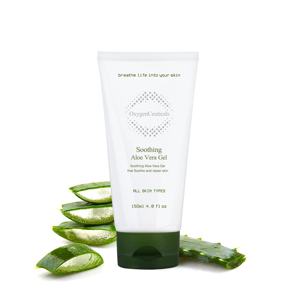 OxygenCeuticals Soothing Aloe Vera Gel – Alcohol-Free, All-Natural Hydration for Face & Body | 5.07 fl oz