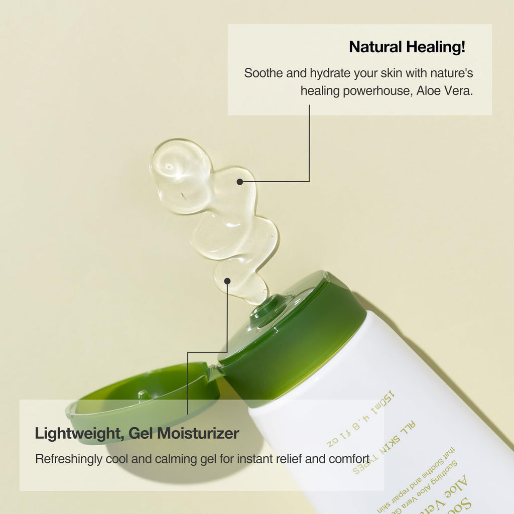 OxygenCeuticals Soothing Aloe Vera Gel – Alcohol-Free, All-Natural Hydration for Face & Body | 5.07 fl oz